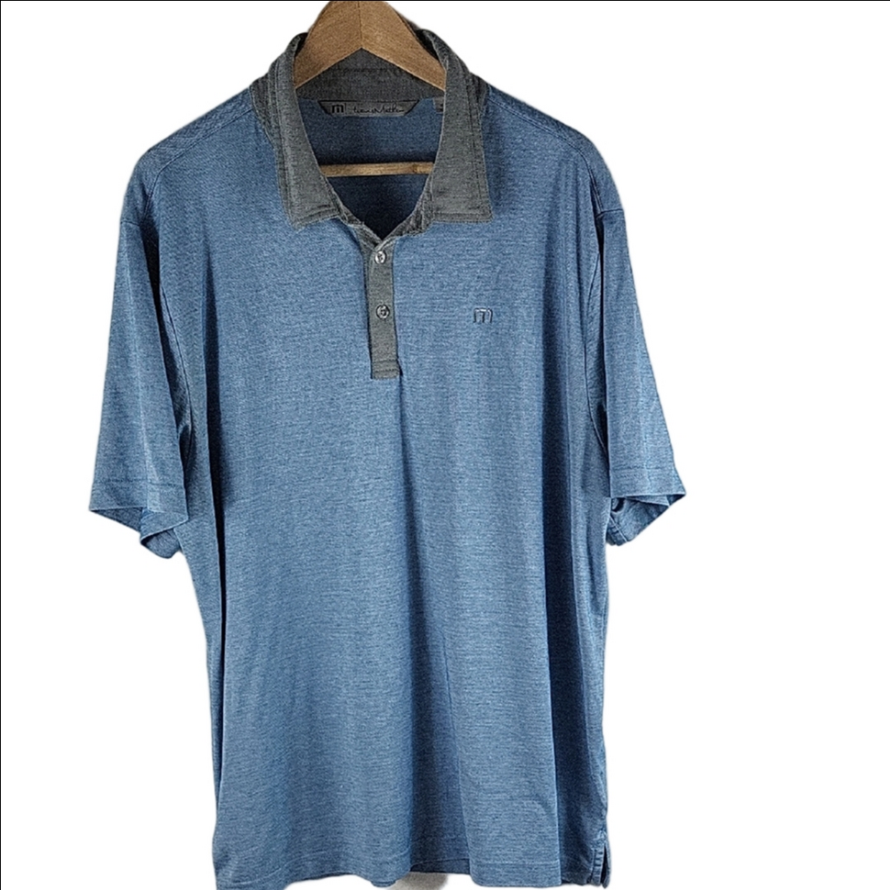 Travis Mathew XL Men's Blue Polo Golf Shirt